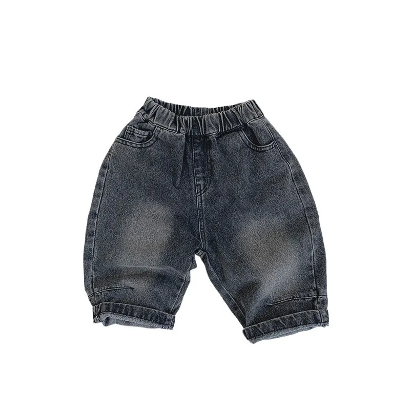 2024 autunno nuovi bambini pantaloni Vintage in Denim ragazze versatili pantaloni Harem bambino ragazzi moda Jeans bambini pantaloni Casual larghi