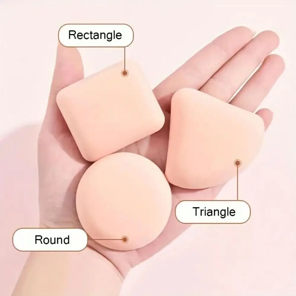 Oil Control Air Cushion Powder Puff Long-lasting Triangle Round Rectangle Shaped Cosmetic Puff Reusable Dry And Wet Dual Use