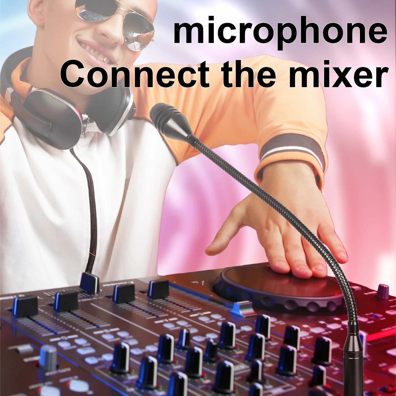 Depusheng profesjonalny dynamiczny mikrofon DJ z przełącznikiem do miksera dedykowany mikrofon do krzykania dysków KTV Bar mikrofon DJ na gęsiej szyi — zdjęcie 7
