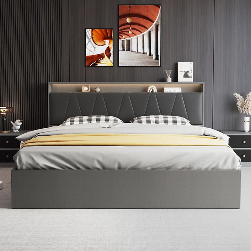 

Storage Mobile Bed Sleeping Bedroom Children Double Baby Luxury Wooden Modern Bed Design Letto Matrimoniale Trendy Furniture
