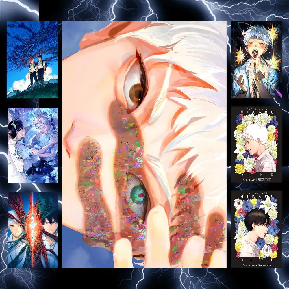 Horror Anime S-Summer Hikaru Died Poster Self-Adhesive Wall Art Poster HD Waterproof PP Bedroom Cafe Gym Home Decor Gift