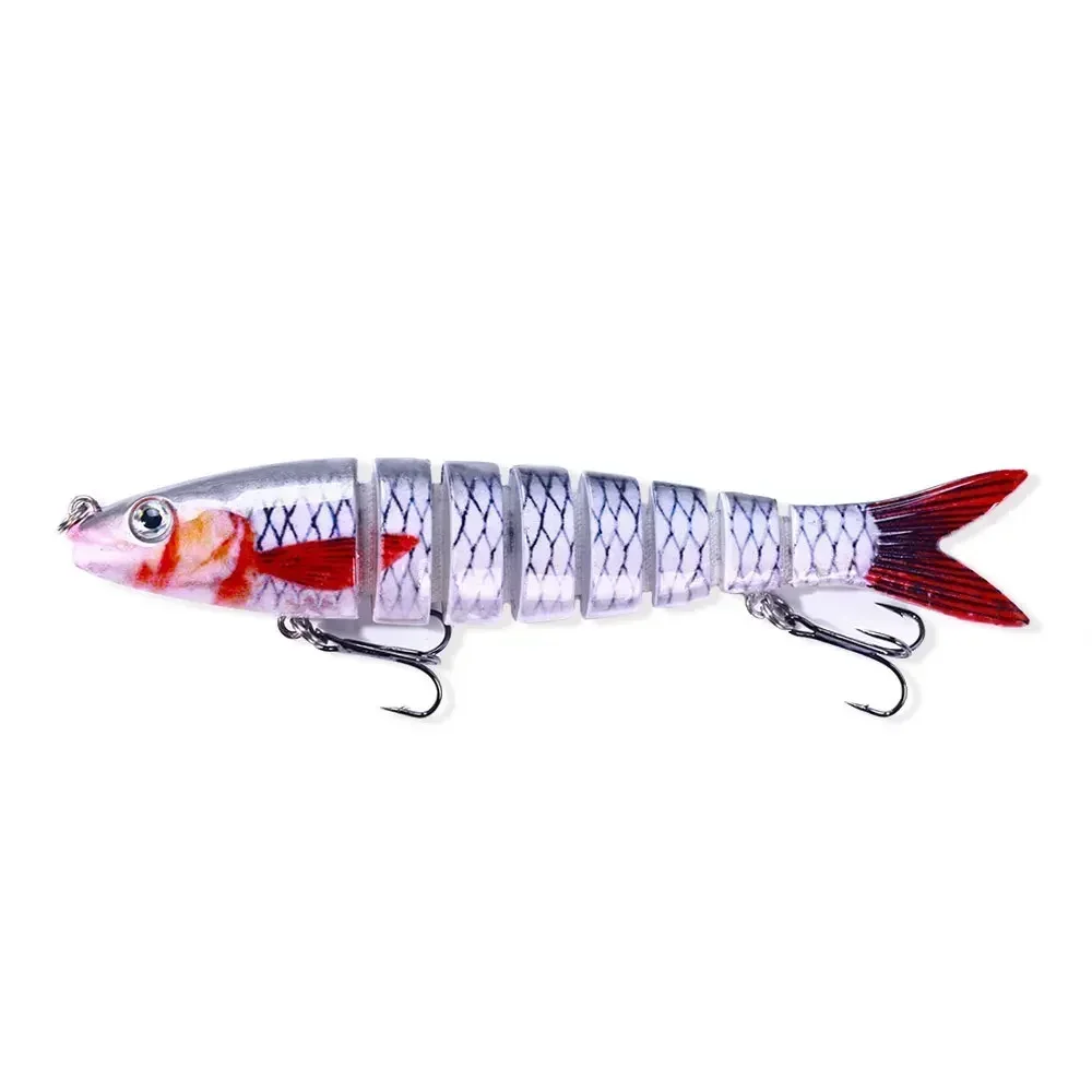 13.4 centimetri Minnow Wobblers Luccio Esche Da Pesca Artificiali Multi Snodate Sezioni ArtificiaHard Bait Traina Bass Carpa Strumenti