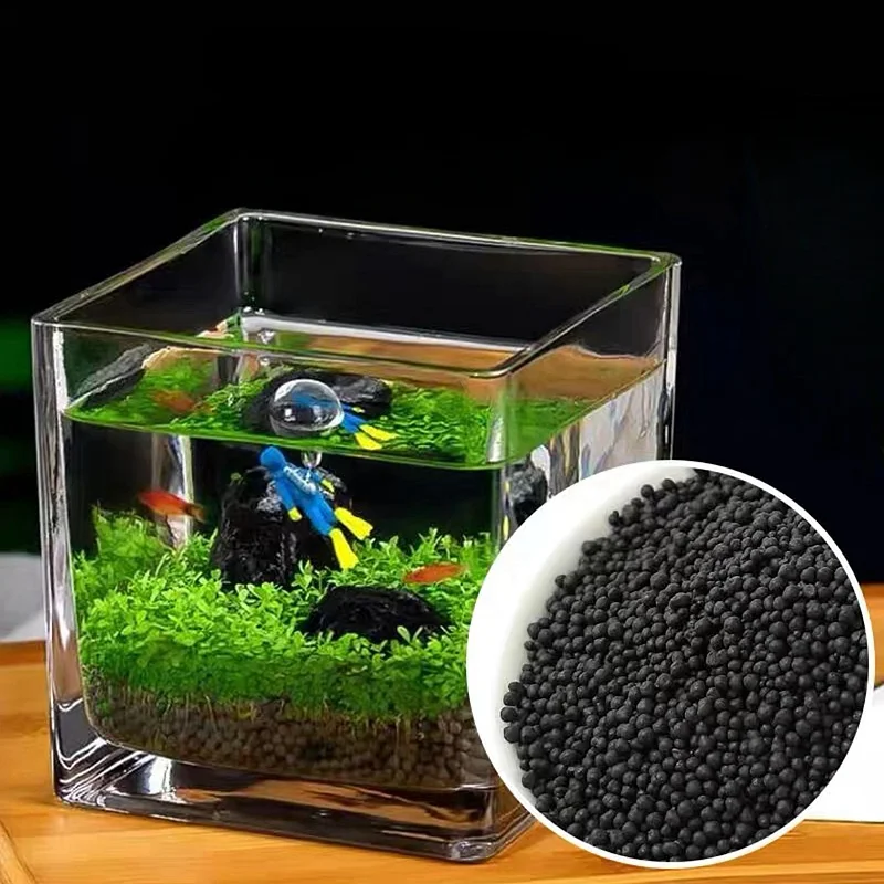 100~500g Aquarium Water Grass Mud Bottom Filtration Fish Tank Nutrient Soil Black Water Grass Landscaping Crystal Shrimp Mud