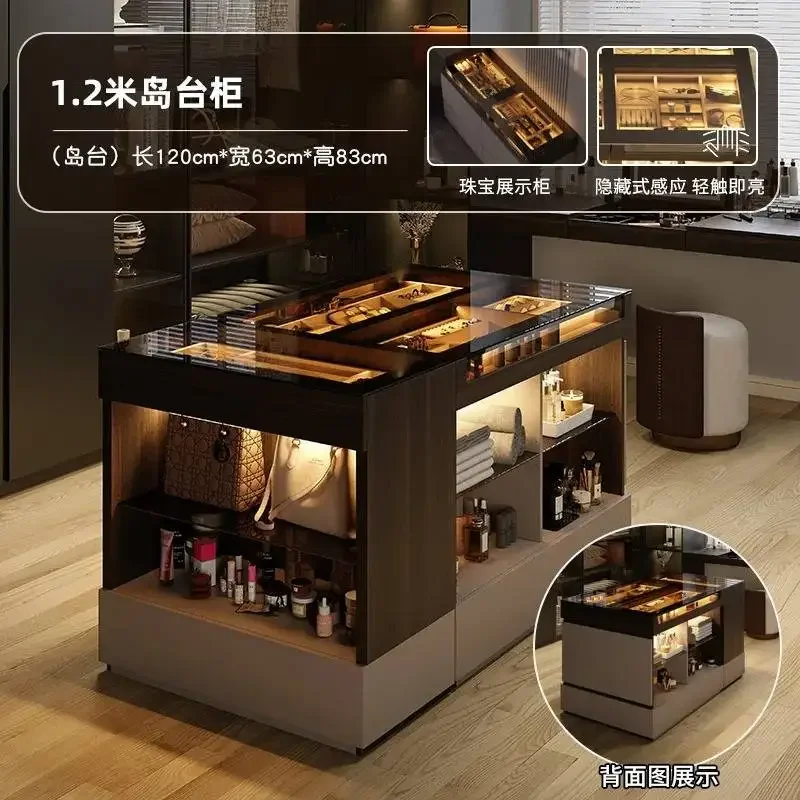 Vitrina de Lujo para Joyería, Mueble de Almacenamiento, Gabinete de Moda para el Hogar, Mueble Vitrina para Sala de Estar, Salón F