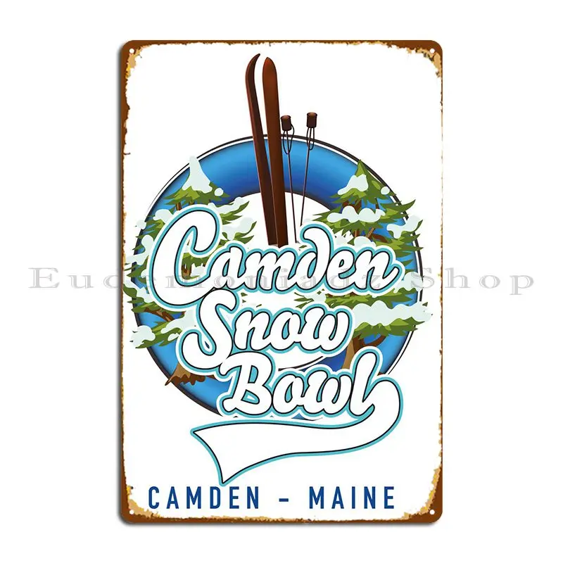 Camden Snow Bowl Ski Logo Metal Plaque Poster Decoration Wall Decor Designing Cinema Cinema Tin Sign Poster