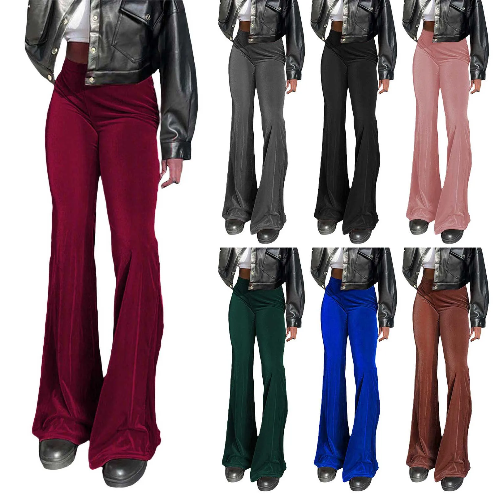 European And Women Casual Dress Pants Womens Tall Pants Casual Work Womens Beach Pants Lightweight Fleece Pants for Women