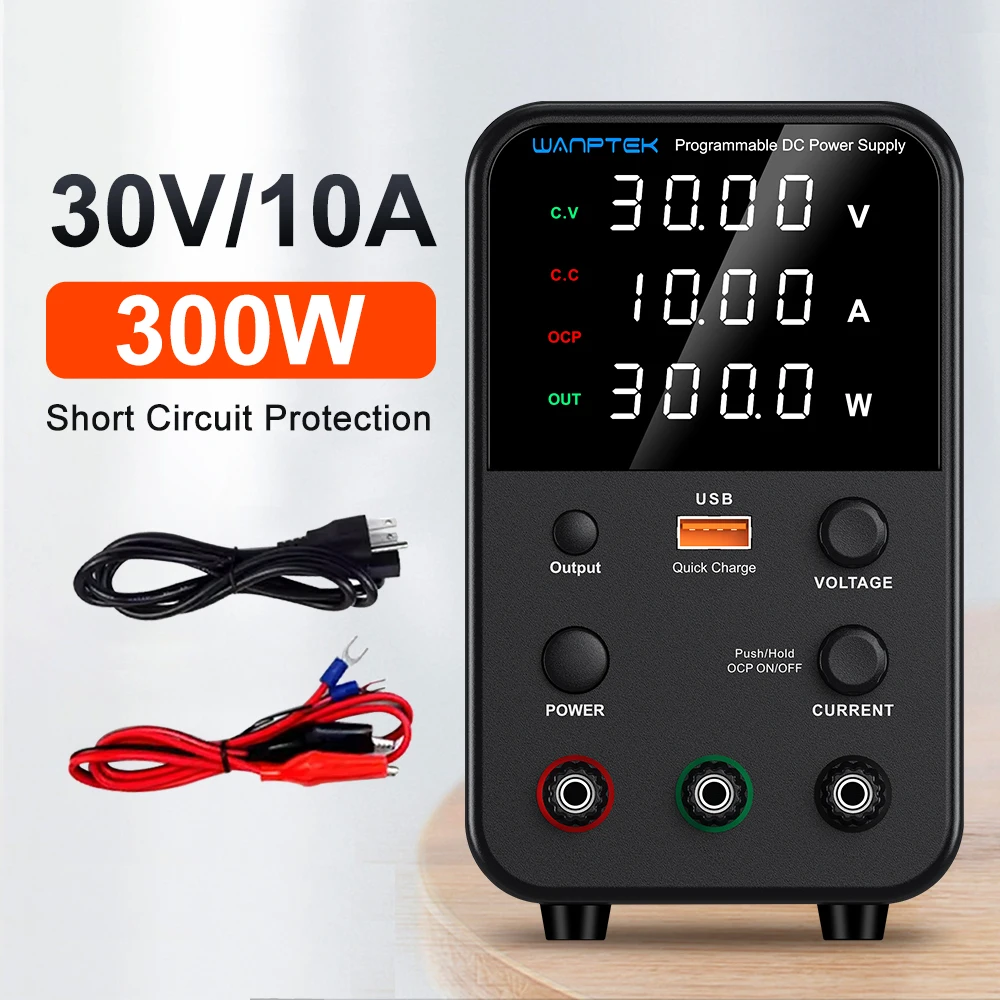 Wanptek DC Voeding 30V 10A 5A Variabele Bench Voeding Verstelbare Lab Voeding 60V 5A 120V 3A Spanningsregelaar