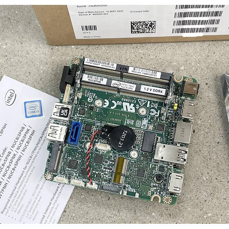 Imagem -02 - Placa-mãe Ipc para Intel Nuc8i3pnb Nuc8i3pn I38145 Umini Nuc Itx