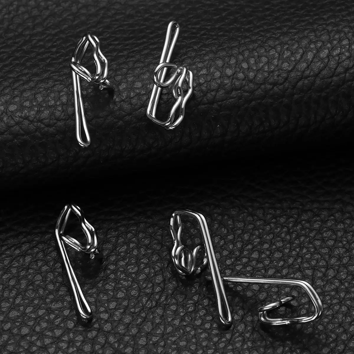100 pcs Hooks 12X28Mm Hooks For Curtain Butterfly Shape Iron Wire For Home Window Bedroom Living Room Decoration Silver