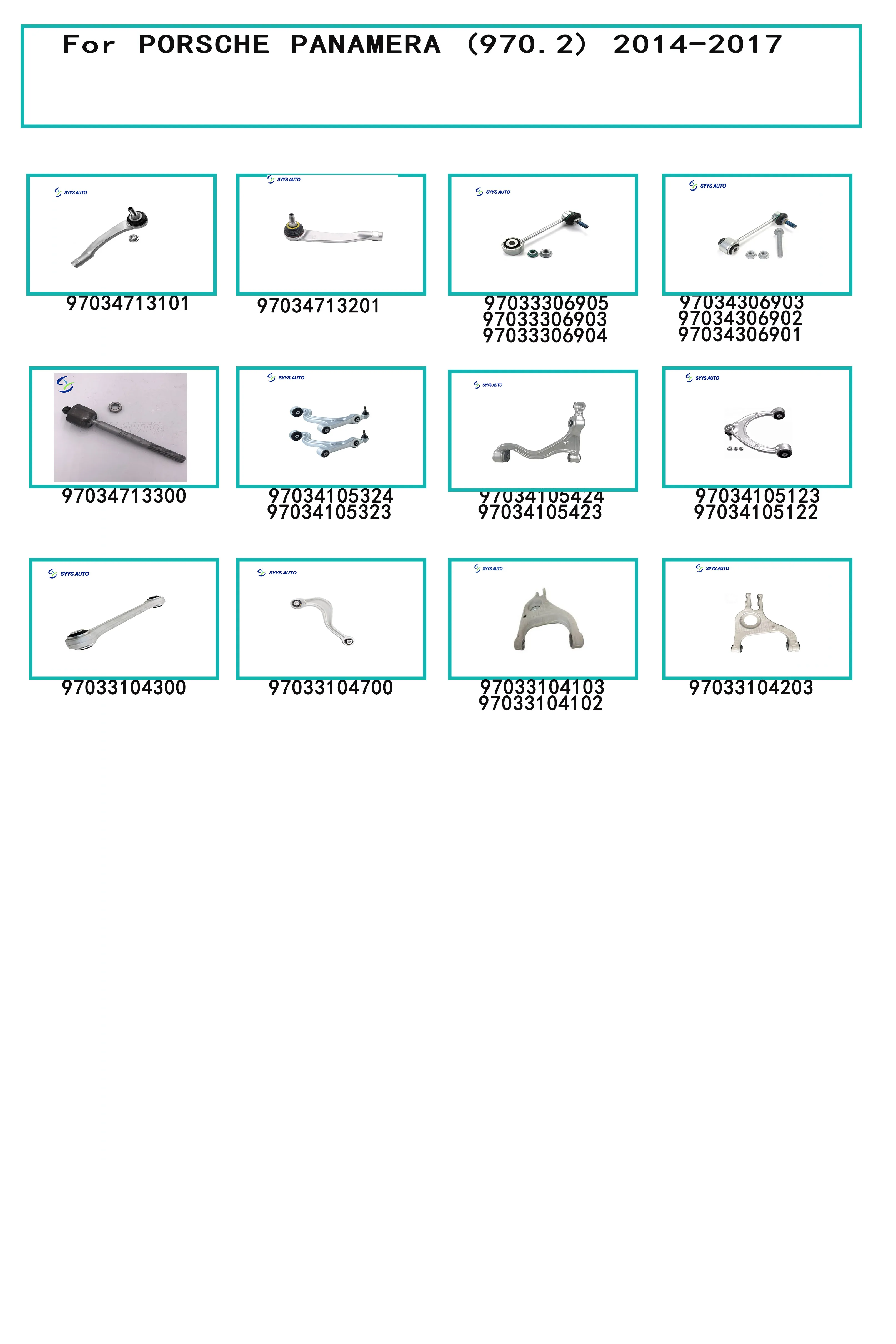 Auto Suspension Parts 97033104203 ด้านหลังขวาล่างอลูมิเนียม Wishbone แขนควบคุมสําหรับ PORSCHE PANAMERA (970.2) 2014-2017