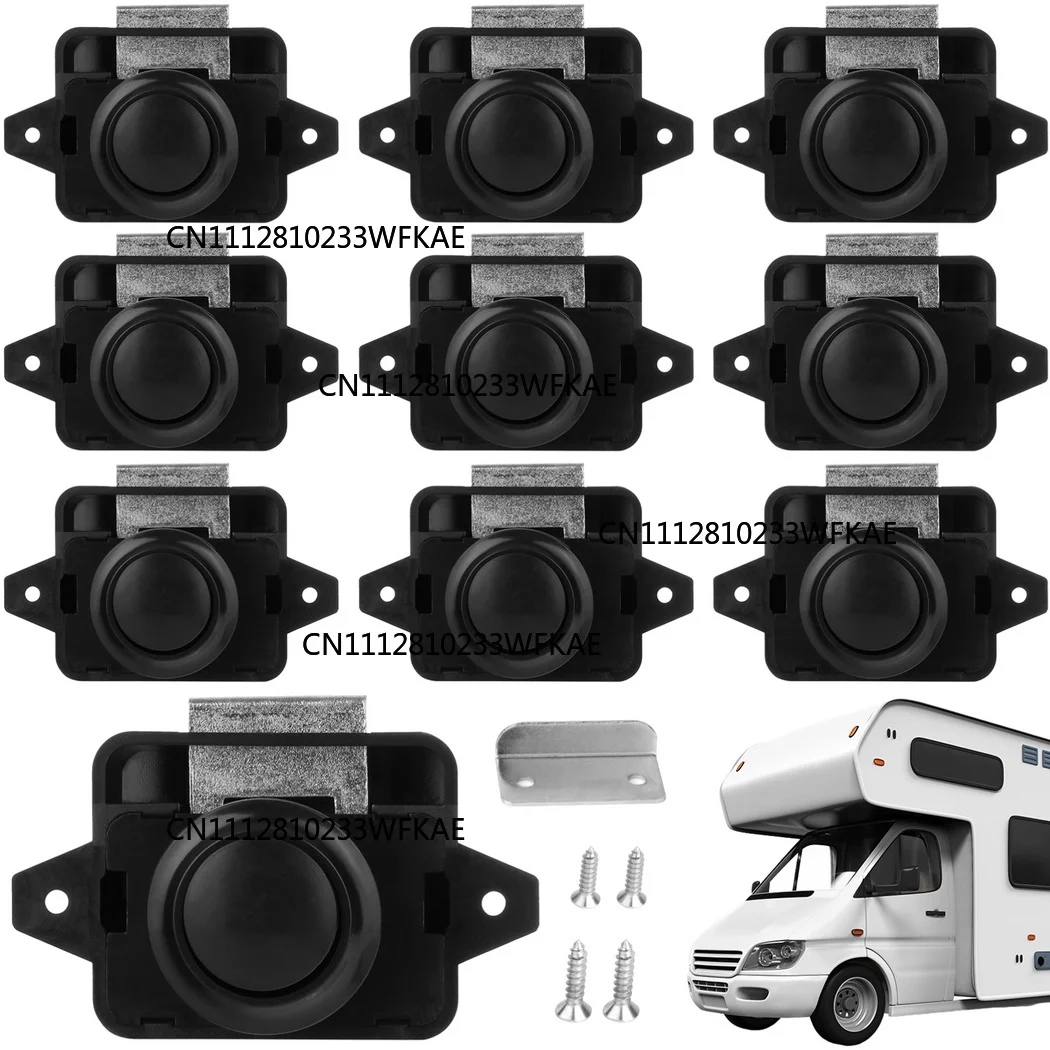 10Pcs RV Push Button Locks Furniture Button Catch for Closet Cupboard Cabinet Doors Furniture Push Button Latch For Motorhome RV