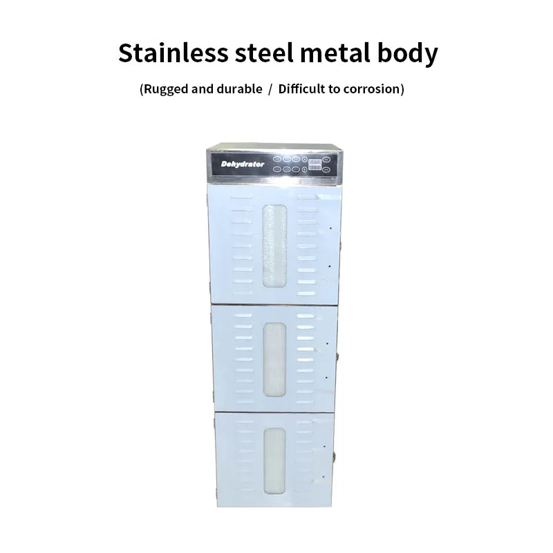 Desidratador de alimentos comercial em aço inoxidável Grande capacidade Máquina de frutas secas Secador de alimentos desidratados vegetais 30 camadas 1pc