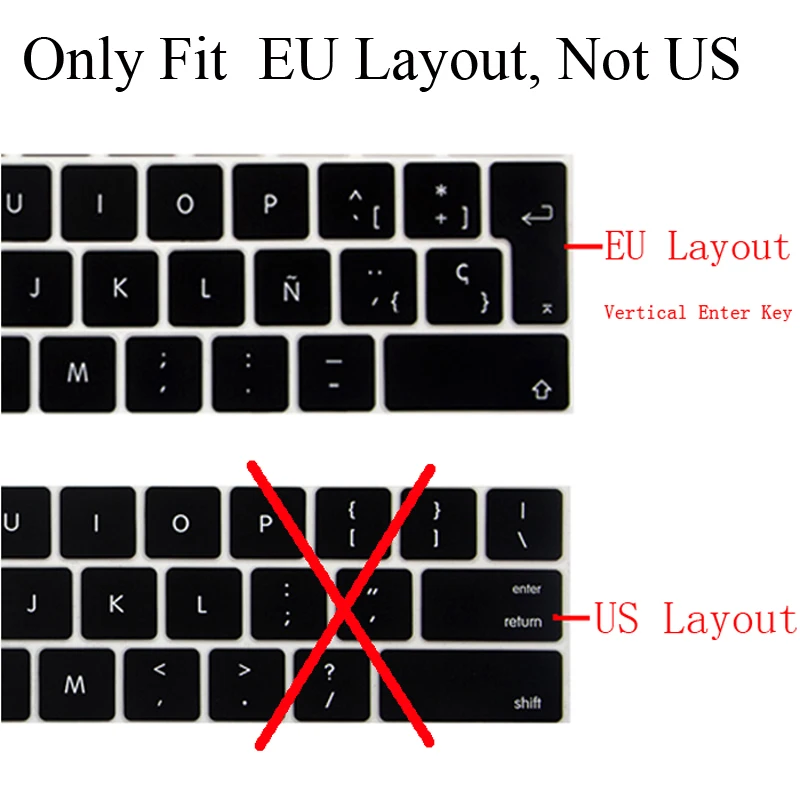 EU UK layout keyboard protector for 2024 MacBook Pro 14 M4 A3112 A3185 Pro14 A3401 16 Max A3186 Pro16 A3403 soft silicone cover