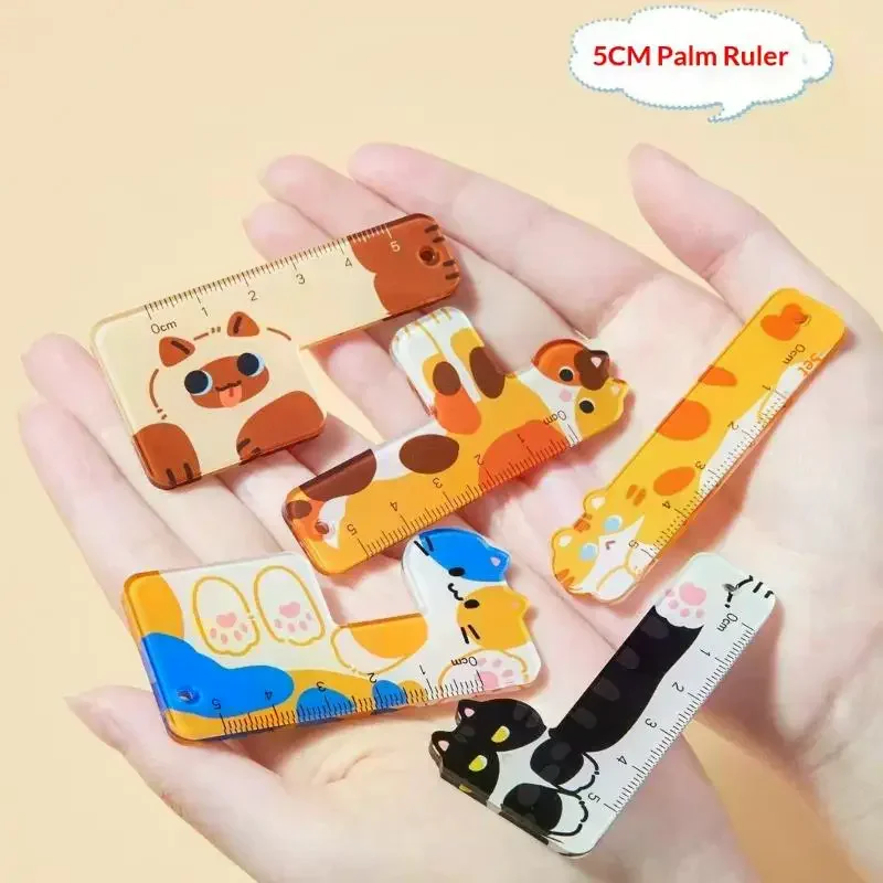 Милая-мультяшная-линейка-подвеска-в-виде-животных-кошка-собака-мини-5-см-портативная-канцелярская-для-рюкзака-приз-для-студентов-подарок-награда