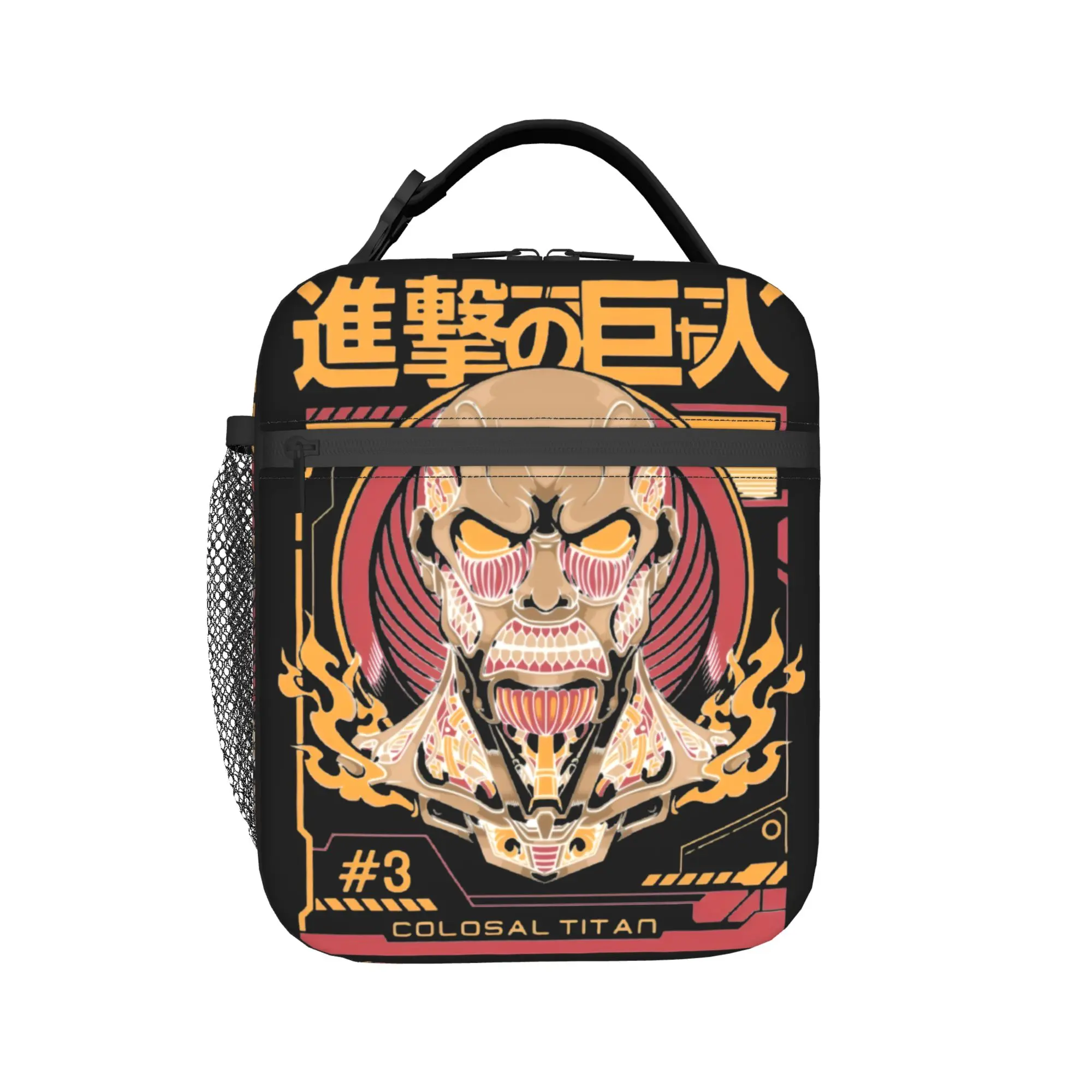

Custom Attack On Titans Lunch Bag Women Warm Cooler Insulated Lunch Boxes for Student School