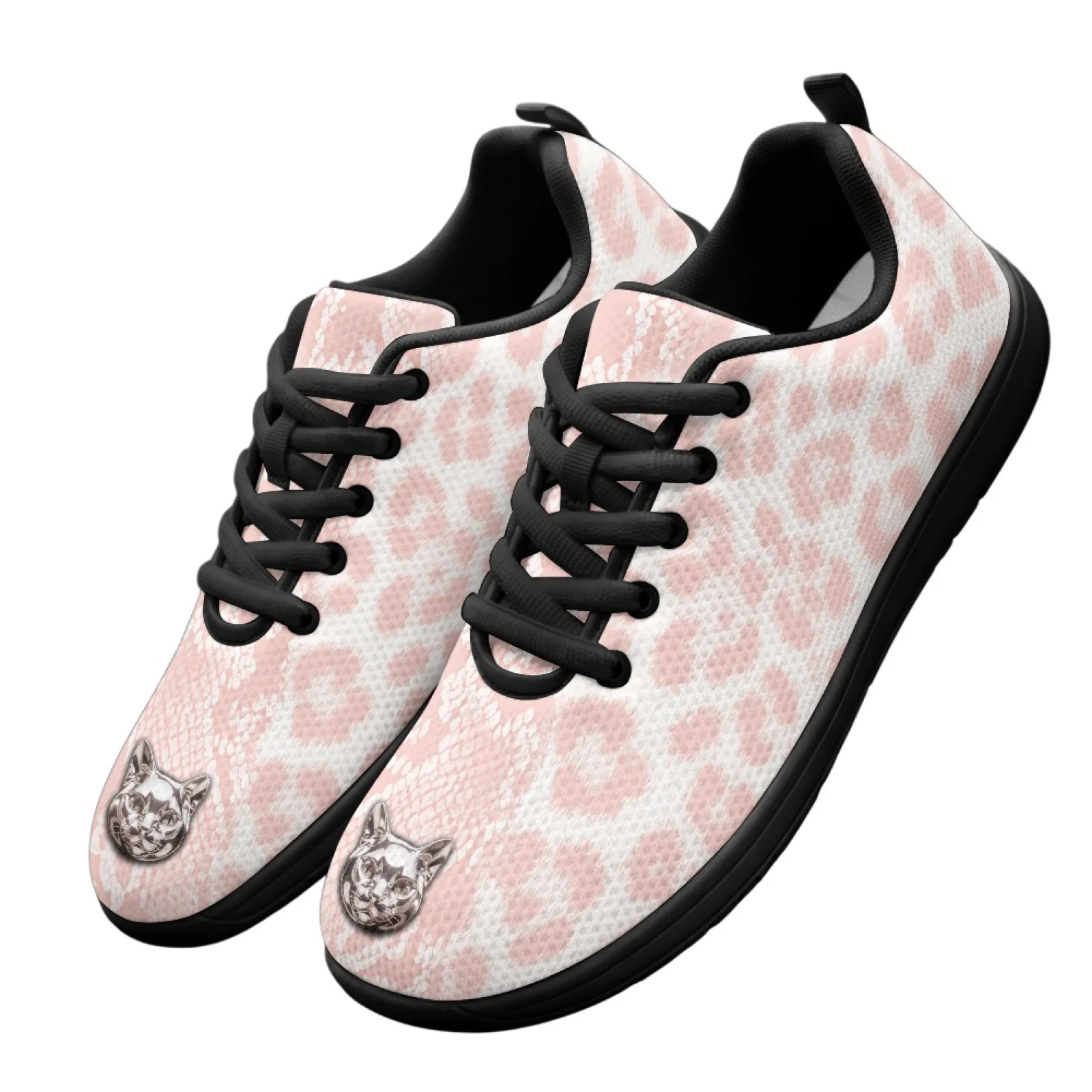 PENSTROLL Breathable Walking Sneakers Lightweight Walking Shoes for Gym Men Snakeskin Cat Head