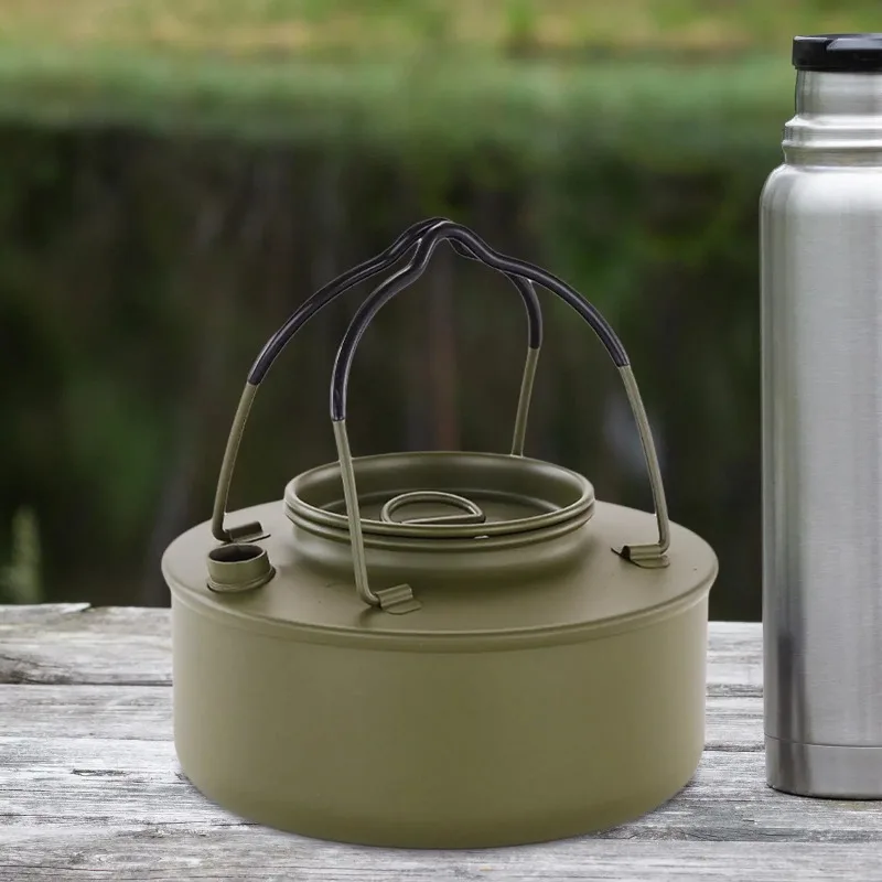 

Camping Water Kettle Coffee Pot Teapot Tea Pot Portable Water Boiler Teakettle for Fishing Barbecue Kitchen Campfire Picnic