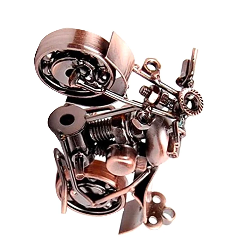 MAKE-estatuilla de Metal para decoración de motocicleta, escultura de hierro para motocicleta, decoración de escritorio, regalo artístico, decoración del hogar, bronce duradero