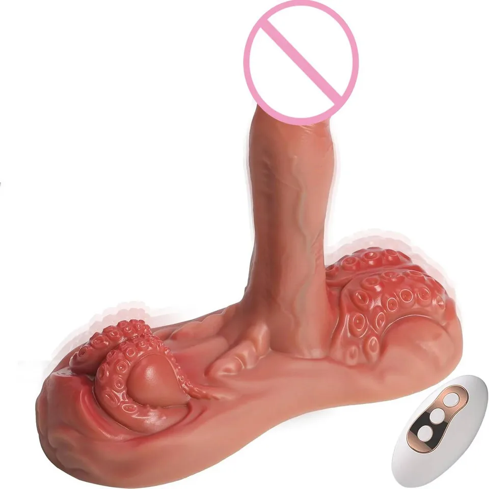 Adult Sex Toy Realistic Big Dildo 6 Frequencies Automatic Telescopic Heating Remote Control Daily Waterproof Female Masturbator