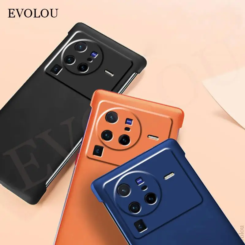 For VIVO X Note Case Ultra Thin Frameless Matte Skin Feel Hard Cover for VIVO X80 X70 X60 Pro Plus S12 IOQQ Neo 6 5 9 Pro Shell