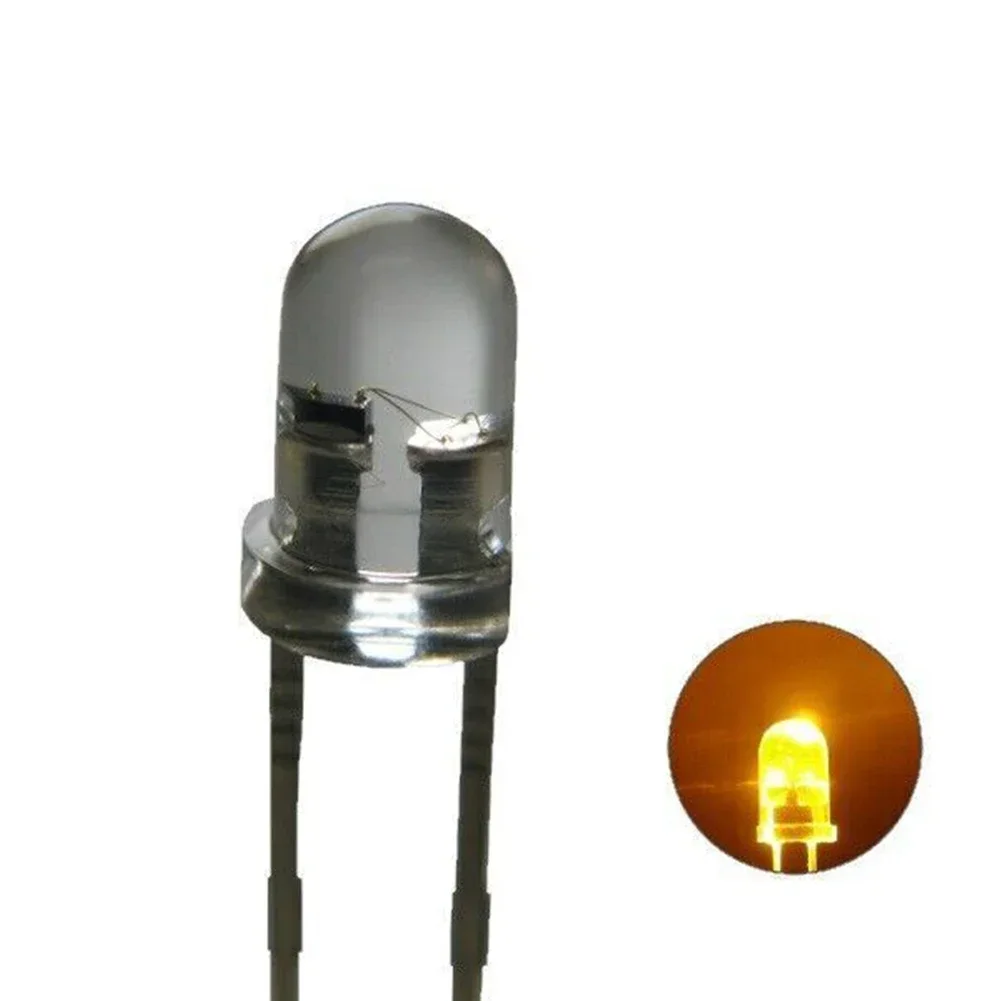 100pcs LED Lamp Beads F5mm Round Head Mist Straight Plug Multi-Color Light-Emitting Tube Led Lamp Bead Electronic Components