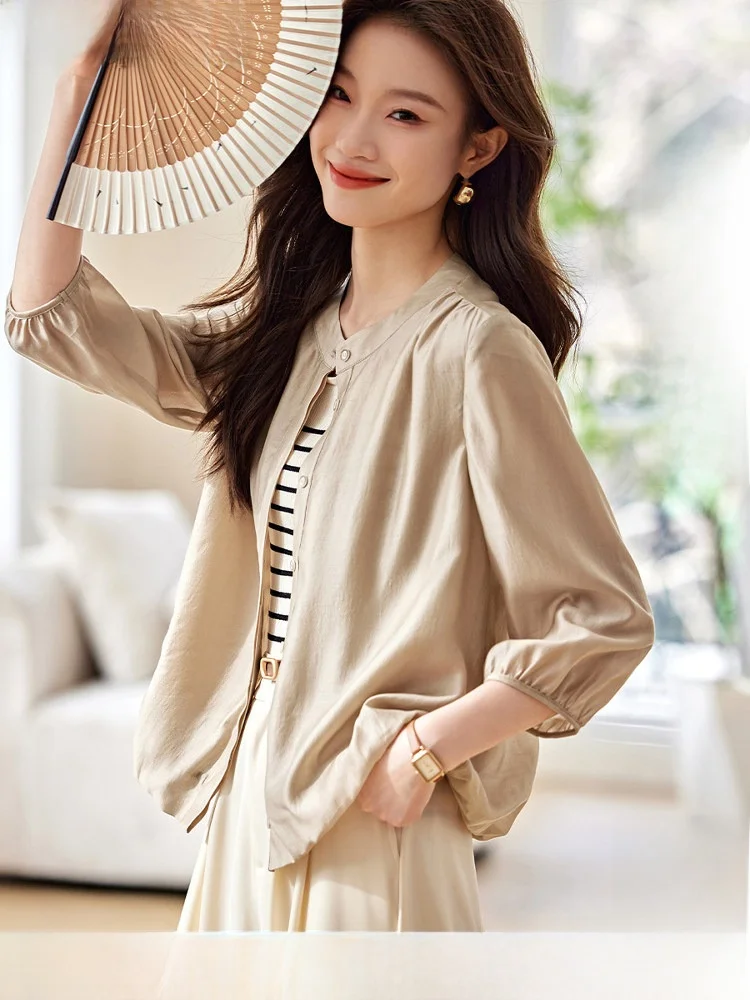 

Mo Han Mei, новинка лета, модный шелковый тонкий солнцезащитный крем, женский Seven Sve, прямая трубка irt French Sle