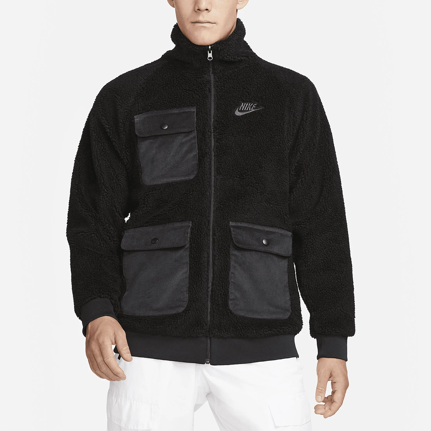 

Nike Authentic Winter Style Men's Stand Collar Sports Embroidered Jacket DZ4713-010