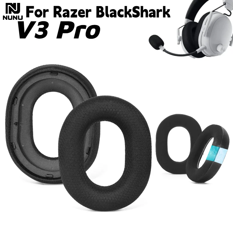 

Replacement Football net /Ice gel Ear Pads Cushions For Razer BlackShark V3 Pro Headphone Soft Memory Foam Pads/Earpads