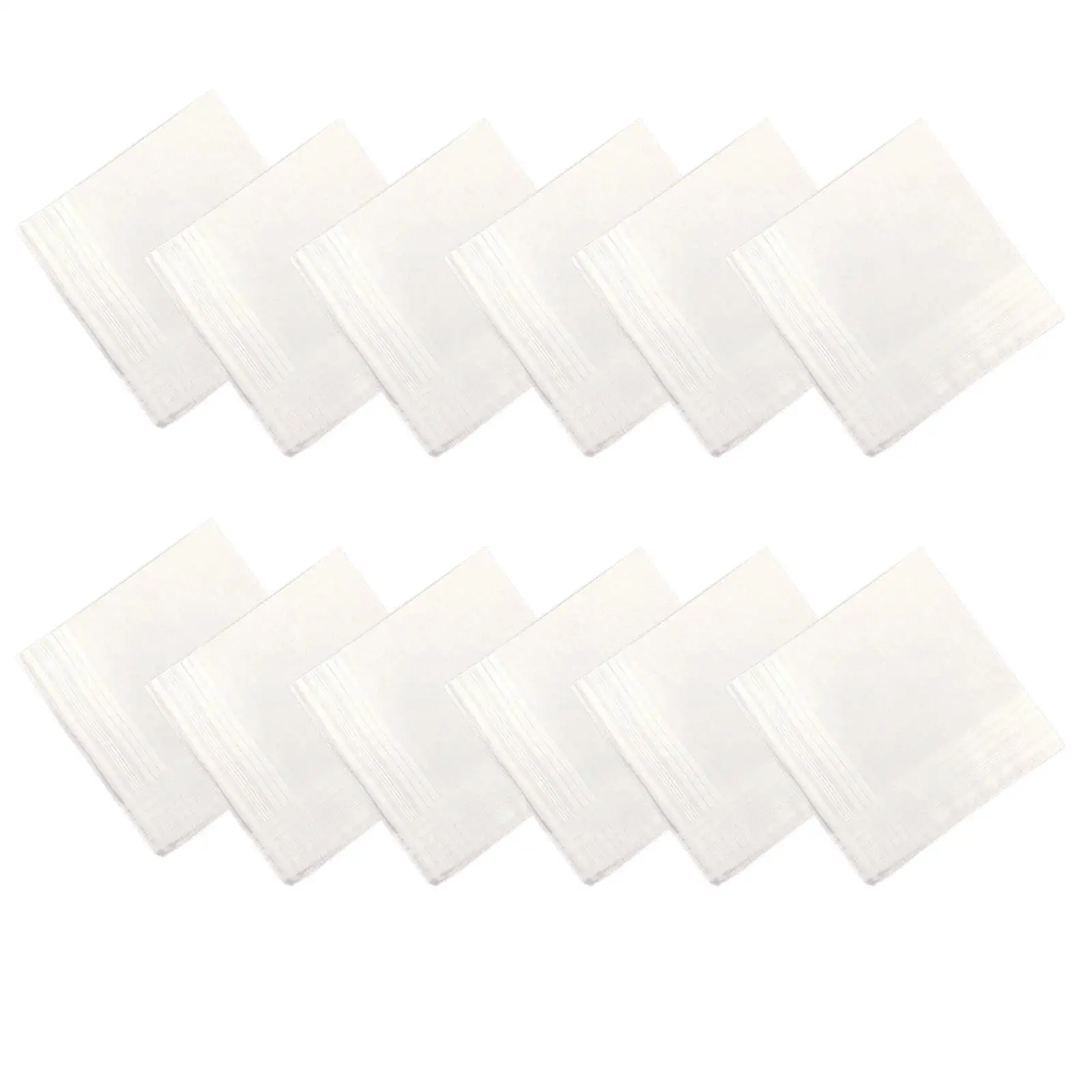 Lenços elegantes de 12 pacotes para eventos de negócios e formais, 175 polegadas x 175 polegadas