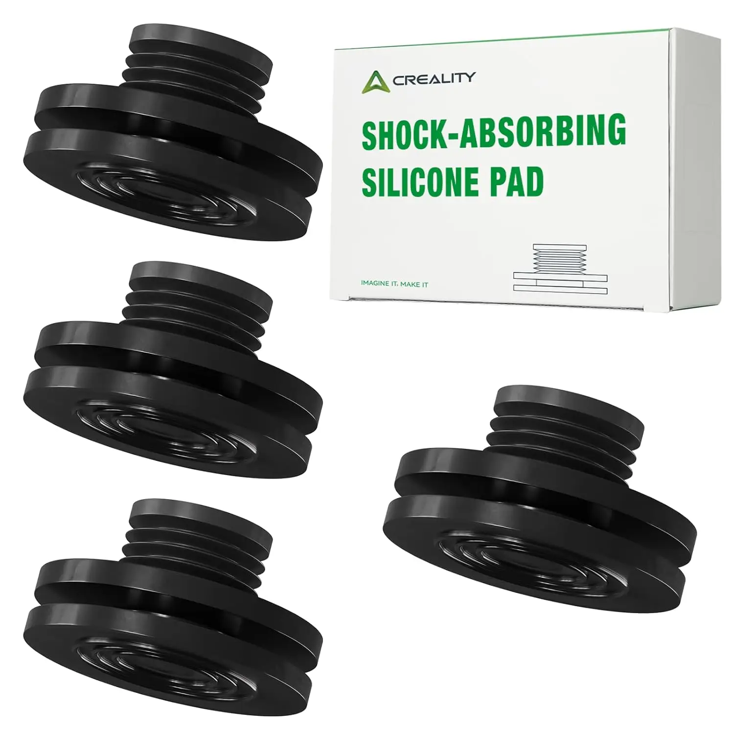 Creality Shock-Absorbing Silicone Pads (4Pcs) for K1/K1 Max/K1C/K1 SE/Ender-3 V3/V3 Plus/Hi  for 3D Printer Stability & Vibratio