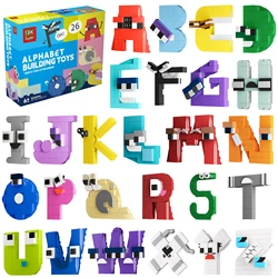 Gobricks MOC Letters Lore A-Z 26  English Alphabet Building Blocks Set Legend Letters Education Style Bricks Toys Children Gifts