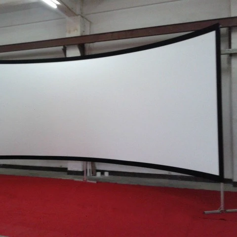 Projection Screen Top Quality Curved Frame Screen Laser Outdoor Free Spare Parts Wall Mounted