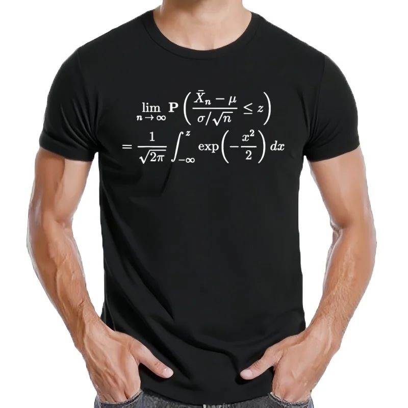 Divertido límite Central teoría probabilidad estadísticas datos ciencia camisetas regalos moda para hombres Casual sue