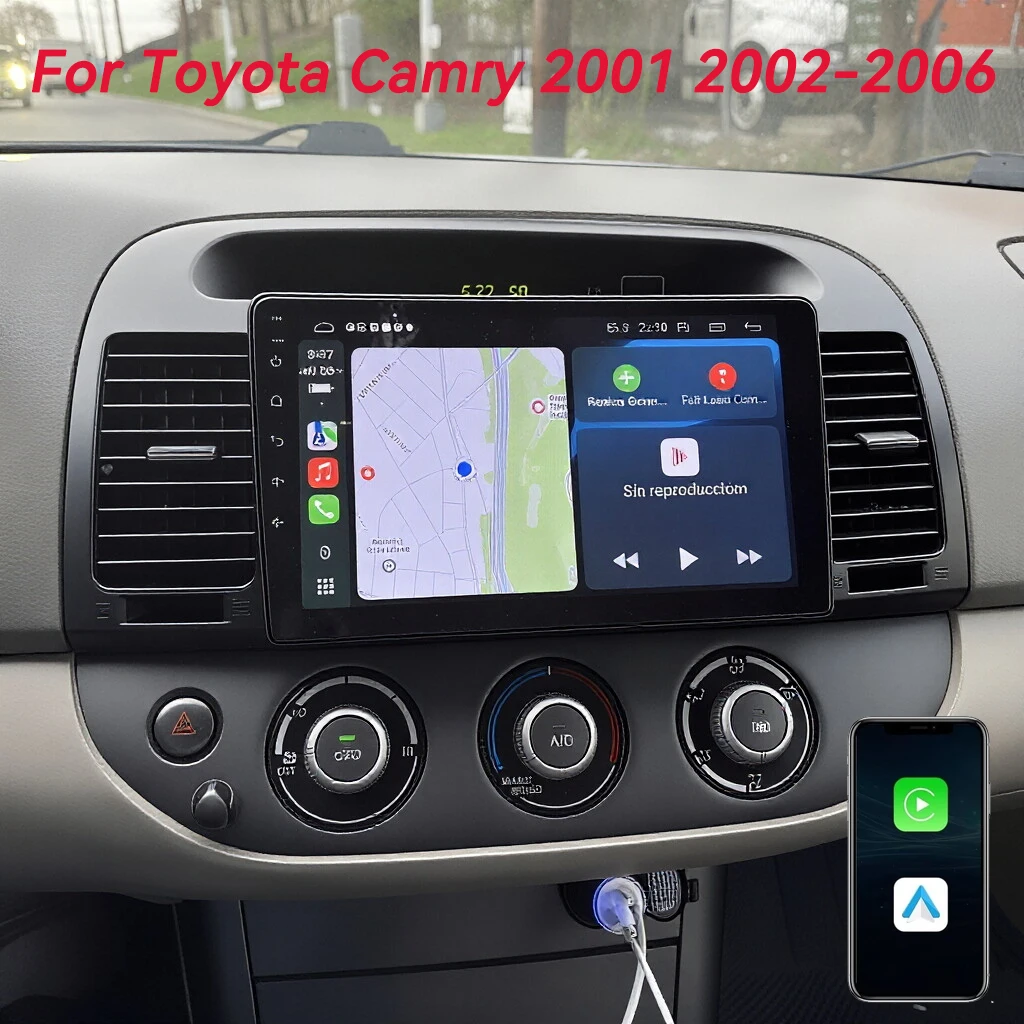 

Автомагнитола Android 16 CarPlay для Toyota Camry 5 2001-2006, мультимедийный видеоплеер с GPS для автомобиля