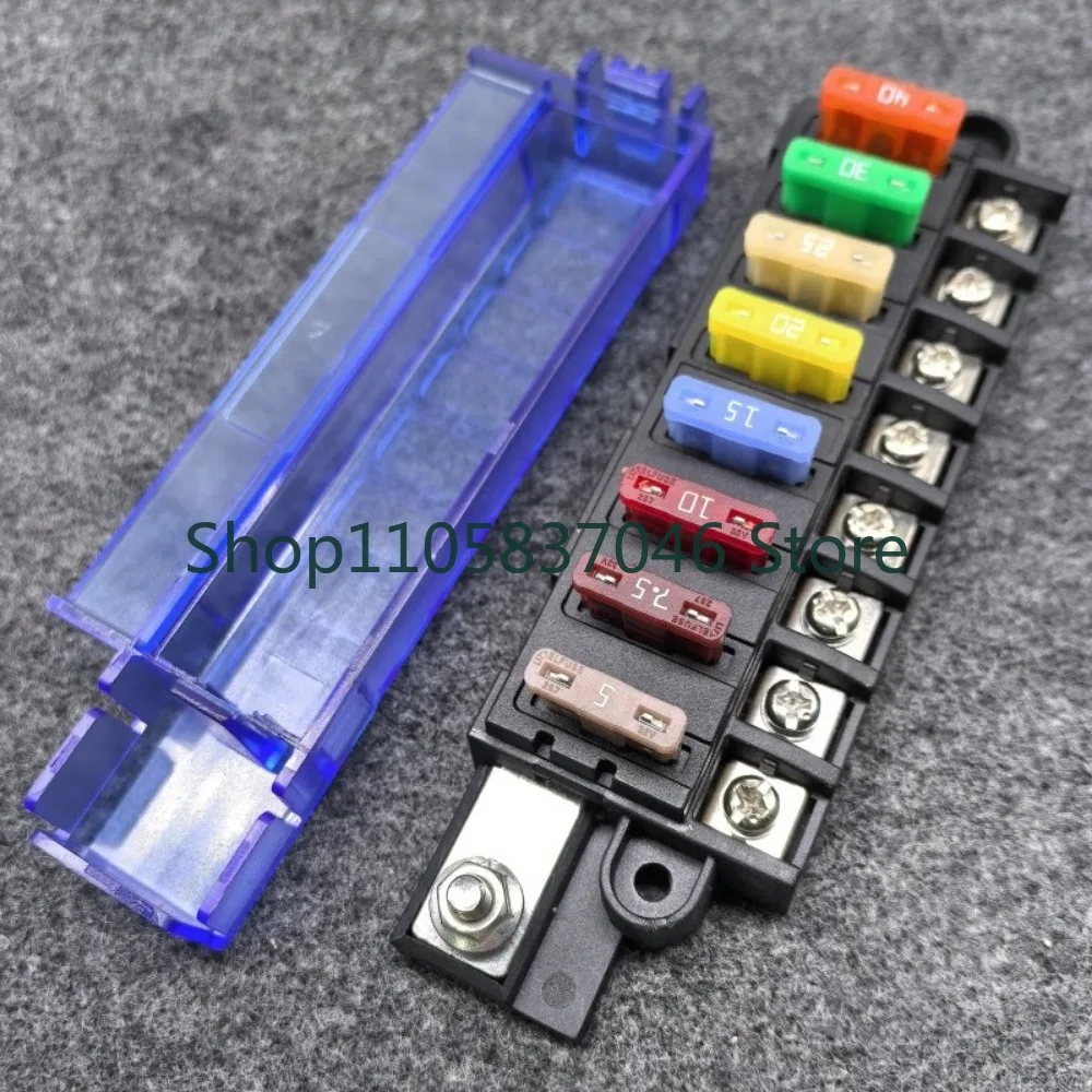 Car fuse 1, in and out 4, 6, 8, truck RV universal modification fuse holder box