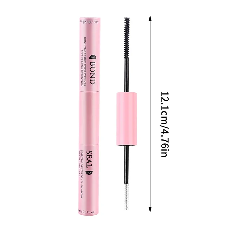 Eyelash Bond And Seal For Diy Lash Clusters Long Lasting Lash Glue Hold Waterproof Mascara Wand Double-Ended False Eyelash Glue