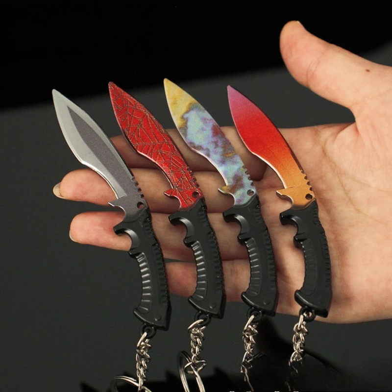 10cm/3.93in GO Gra Mini Nepal Brelok Gadżety Sztylet Metalowy Model Broni Leśny Las Wisiorek Nóż do Otwierania Pudełek Zabawka dla Chłopca Prezenty