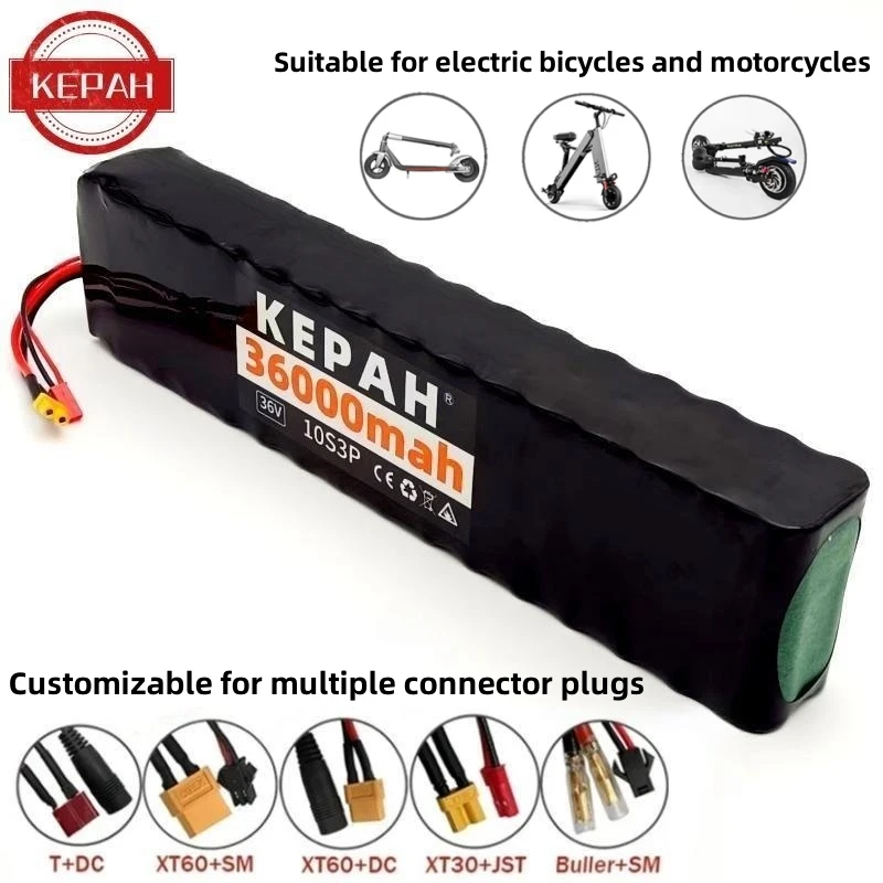 

36V 36ah 18650 lithium battery 10s3p 36000mah 1000w 42V electric scooter m365 power battery with battery pack