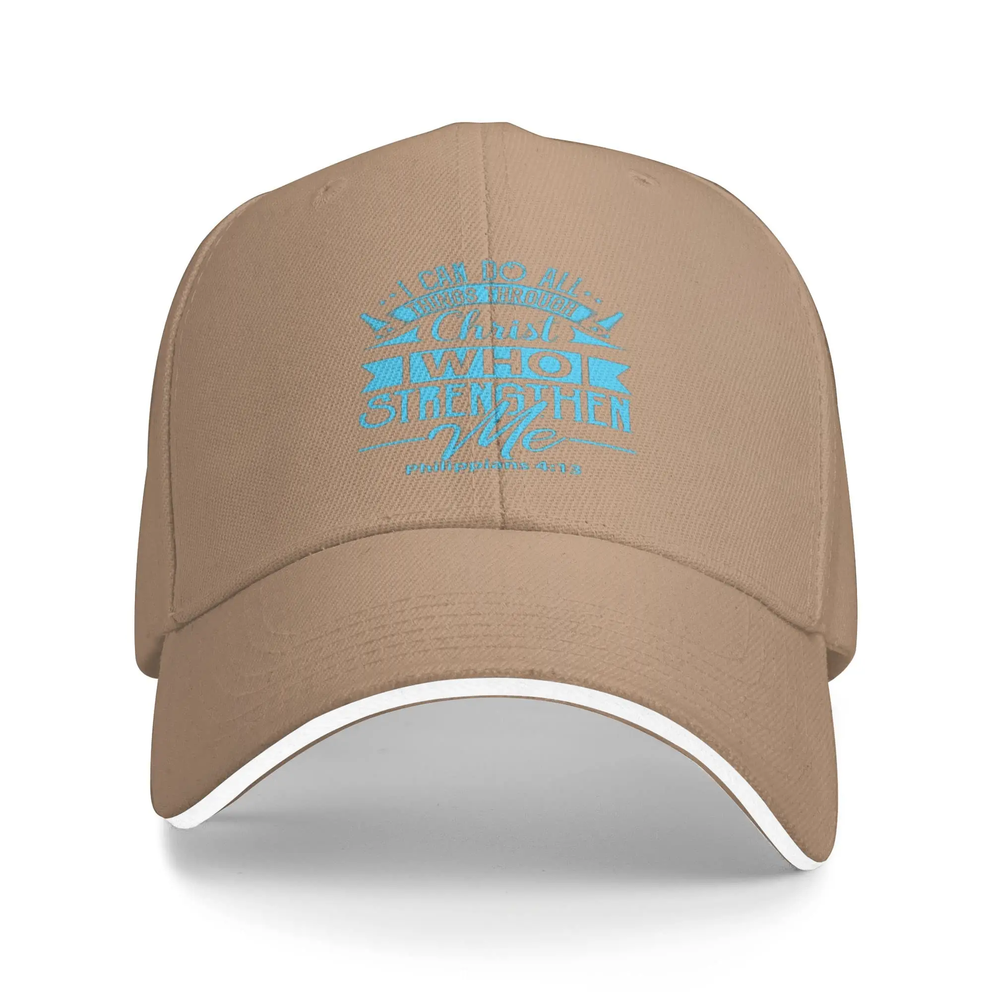 I Can Do All Things Through Christ Hat Trendy Unisex Cap Printed Adjustable Baseball Hats