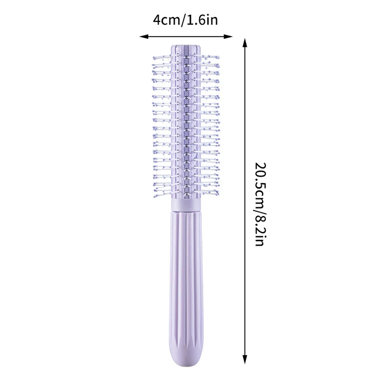 Escova redonda profissional para cabelos encaracolados, pente para pentear o cabelo, barbeiro, reto, reto, salão soprando