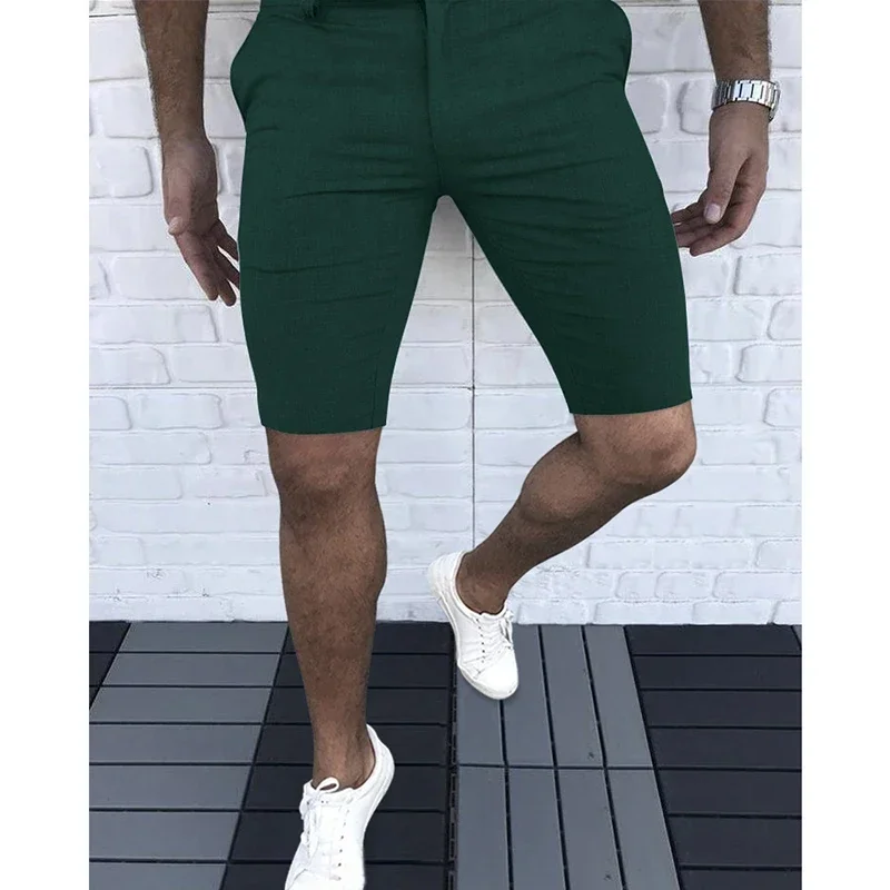 

Men's Summer Casual Shorts Casual Solid Coloar Pants Fashion Male Beach Clothing Men Trousers Business Shorts Pants For Man