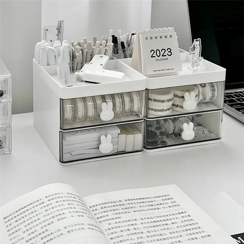 Drawer  Box Transparent Drawer  Storage Box Drawer  Storage Box Children's Student Office Desktop Ornaments