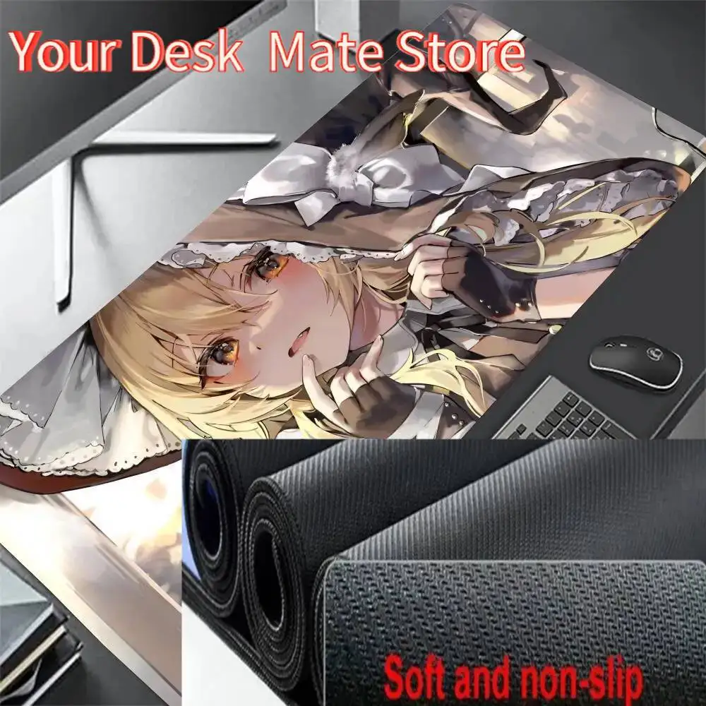 Anime Game Touhou Project Tōhō Purojekuto Kirisame Marisa Mousepad Mouse Mat Desk Mat With Pad gaming accessories Prime Gaming X