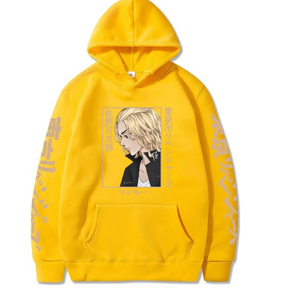 انمي ياباني هوديس طوكيو المنتقمون ميكي الجرافيك الطباعة بلوزات لمحبي عادية كم طويل الرجال الملابس الهيب هوب هودي