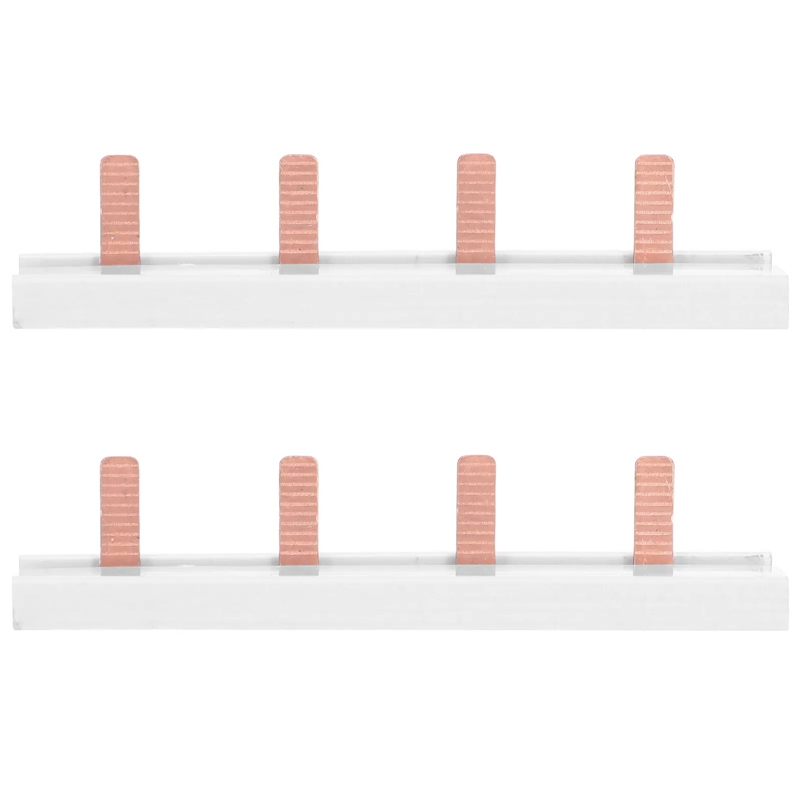 

Комплект из 2 шт. медных распределительных шин для автоматических выключателей, 4-контактный, 63А, заземляющий блок для электрических панелей, распределительная шина для автоматических выключателей