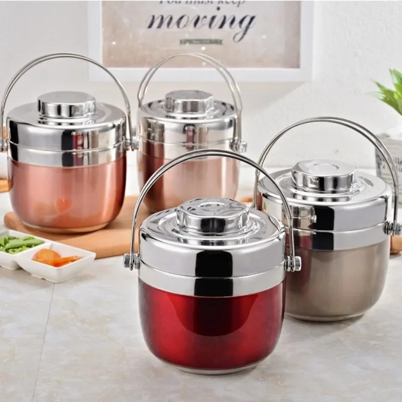 New 1.2L Stainless Steel Food Thermos 12-24 Hours Vacuum Lunch Box Thermo Container Soup Jar Insulated Thermoses