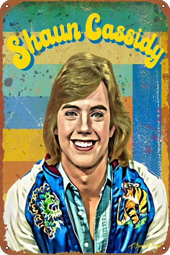 1p,Shaun Cassidy Portrait Print Tin poster, wall decoration for offices, restaurants, bars, cafes, residences, gardens, shops, c