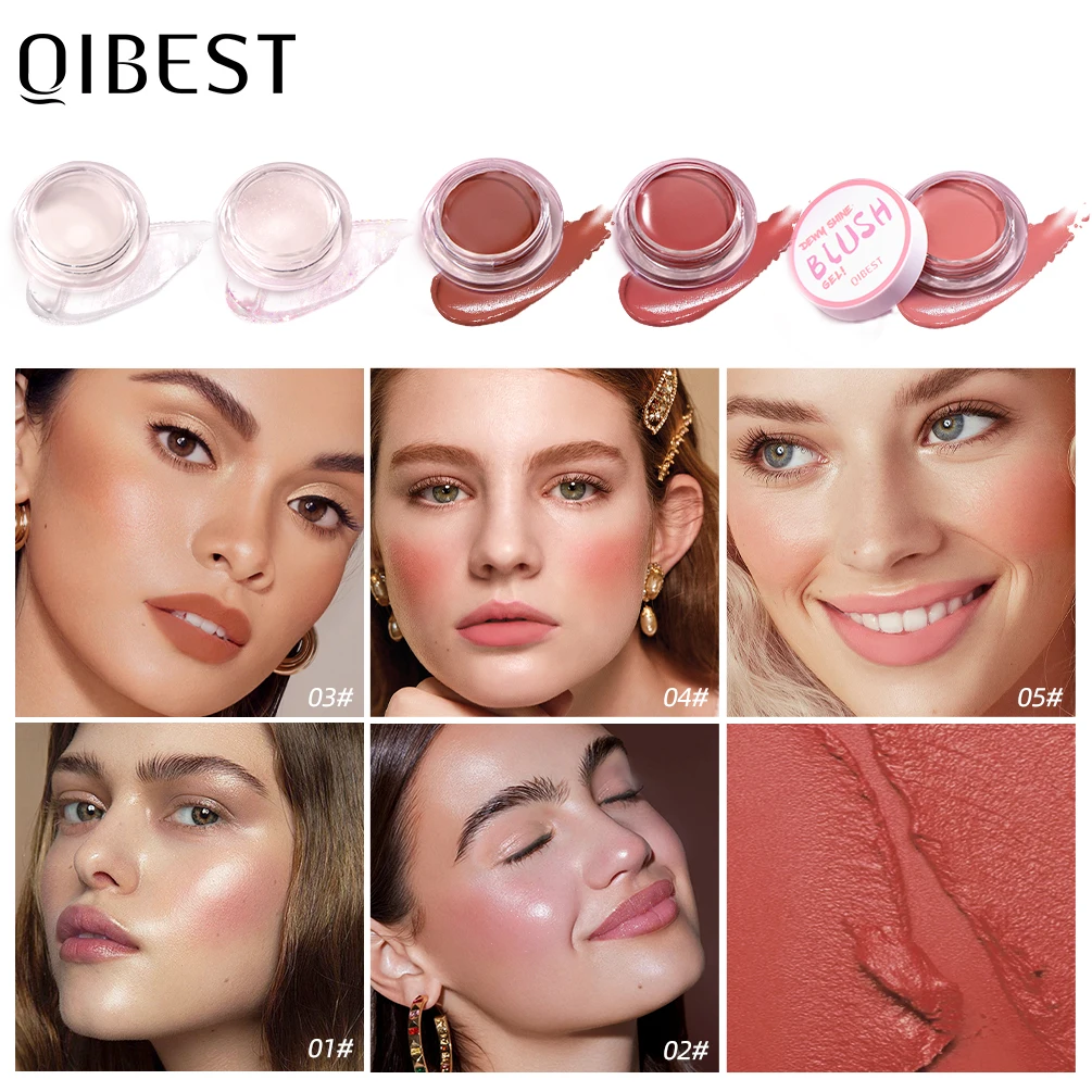 

Face Blusher Cream Matte Natural Cheek Tint Brighten Face Waterproof Face Contouring Cosmetics Color Changing Blush Cosmetics