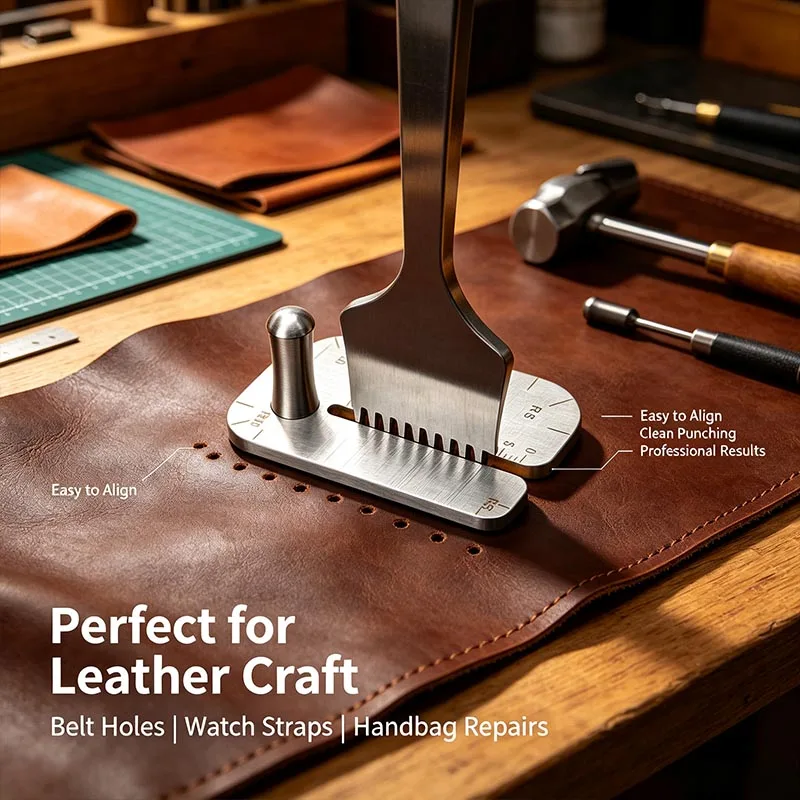 Stainless Steel Manual Leather Pulling Board DIY Leather Cutting Auxiliary Accessories Leather Craft Press Chopping Tools PGGJTZ