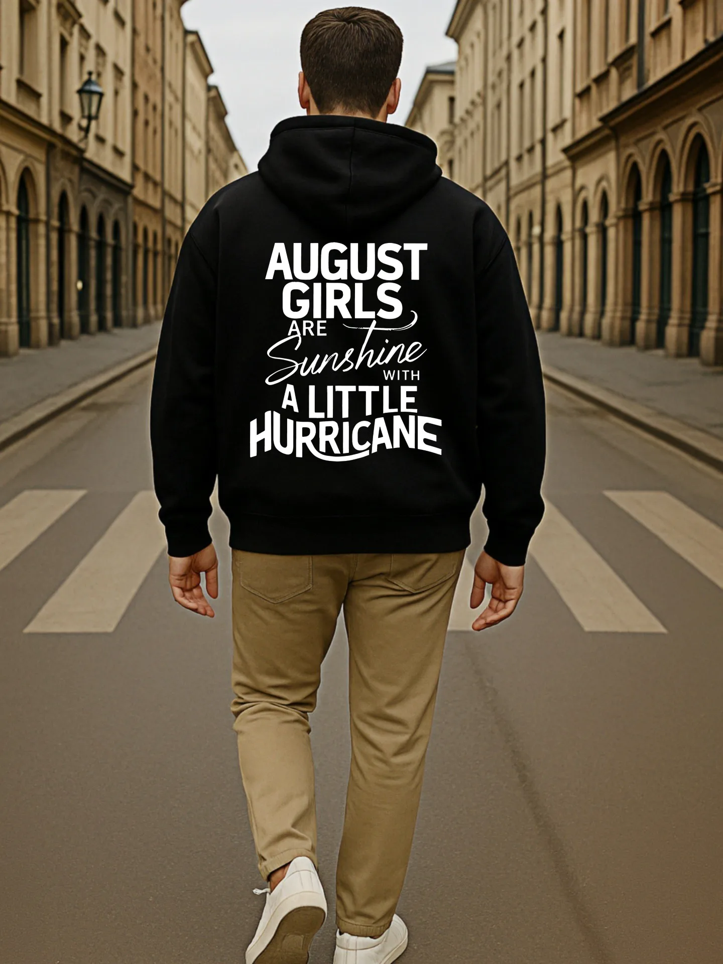 هوديي جرافيك للرجال، طباعة حروف، نمط كاجوال، صوف، للرجال، للارتداء اليومي